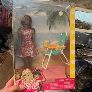 Barbie Tropical Vibes Doll in Pink and White Dress